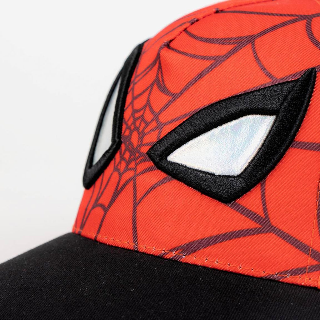 Gorra visera curva aplicaciones spiderman