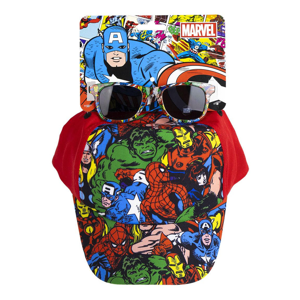 Gorra set gafas de sol avengers