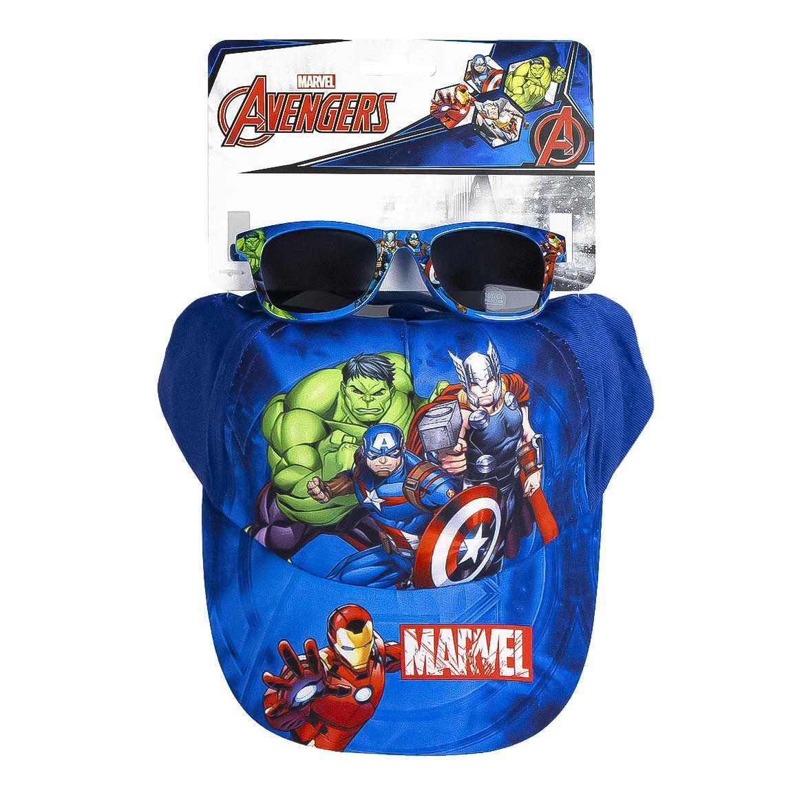 Gorra set gafas de sol avengers