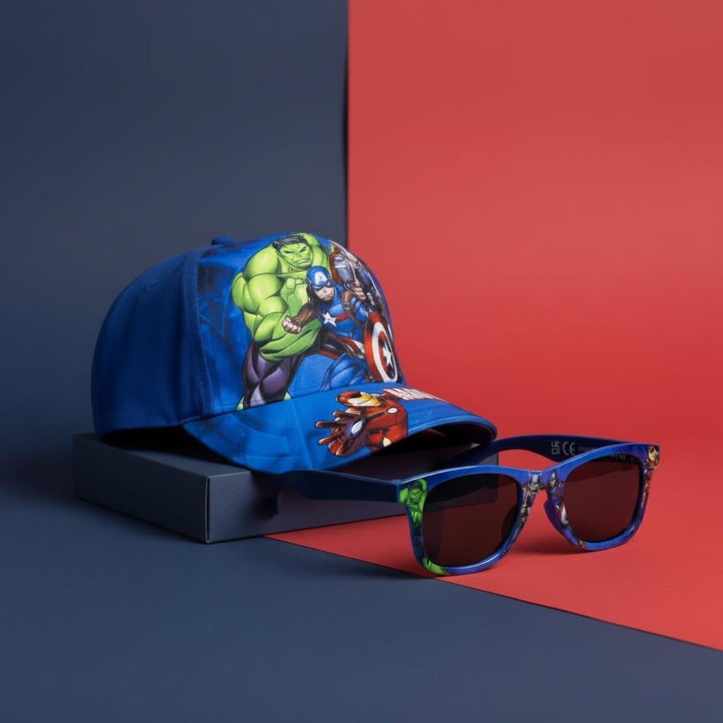 Gorra set gafas de sol avengers