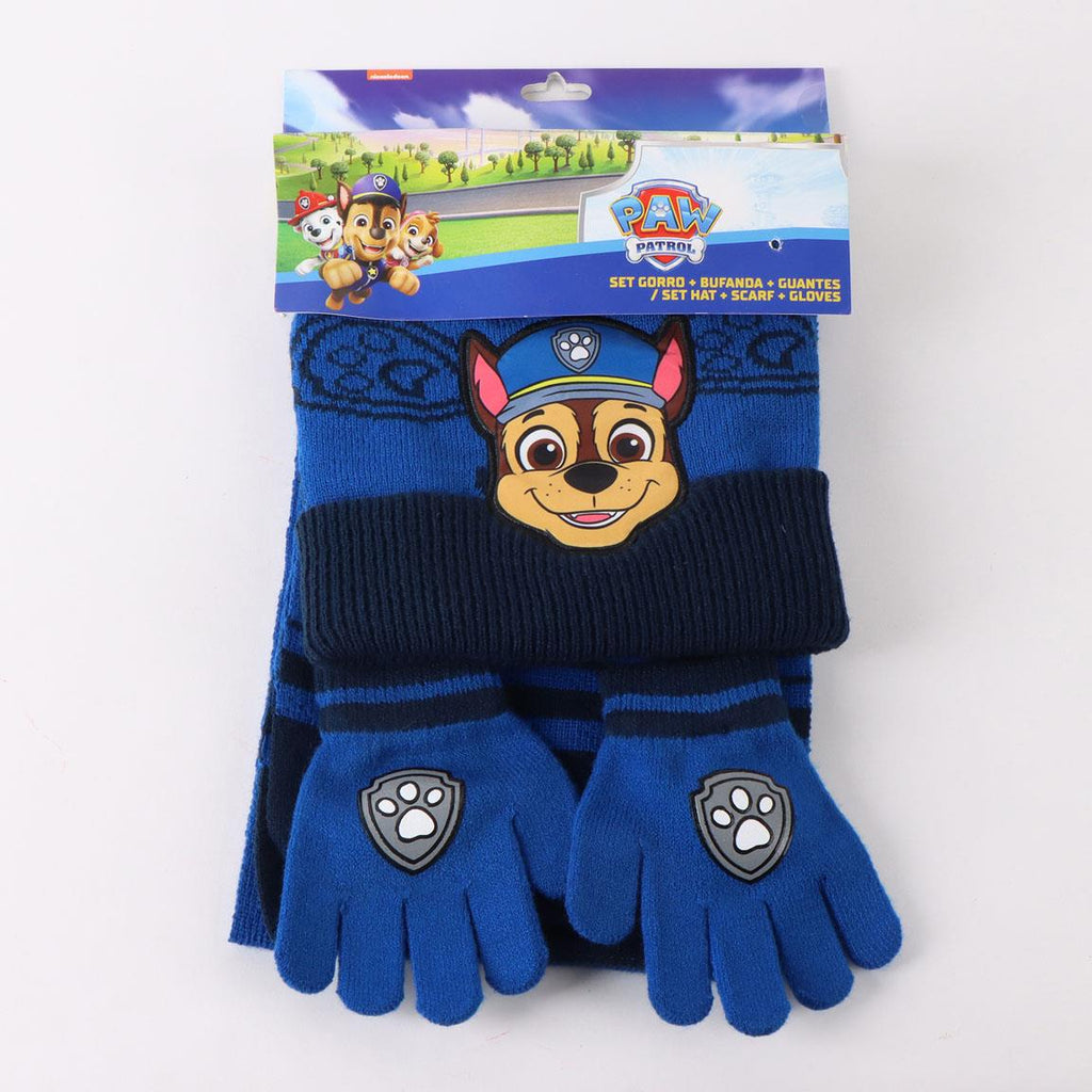 Conjunto 3 piezas bufanda paw patrol