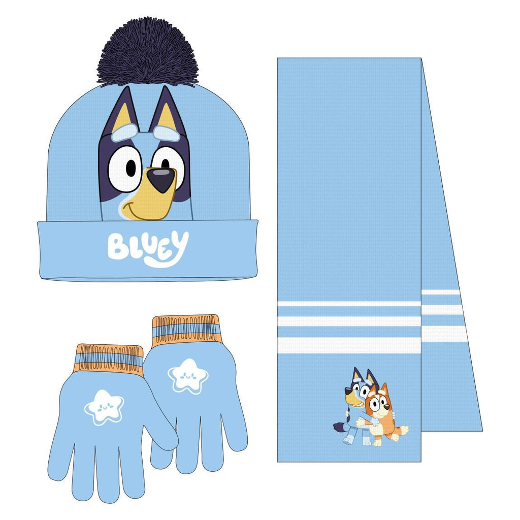 Conjunto 3 piezas bufanda bluey