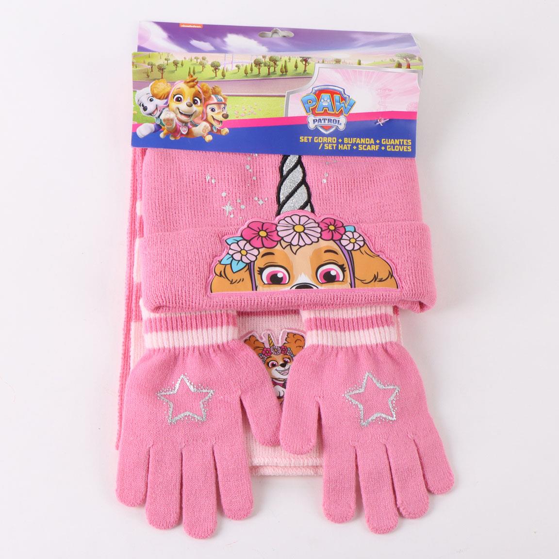 Conjunto 3 piezas bufanda paw patrol