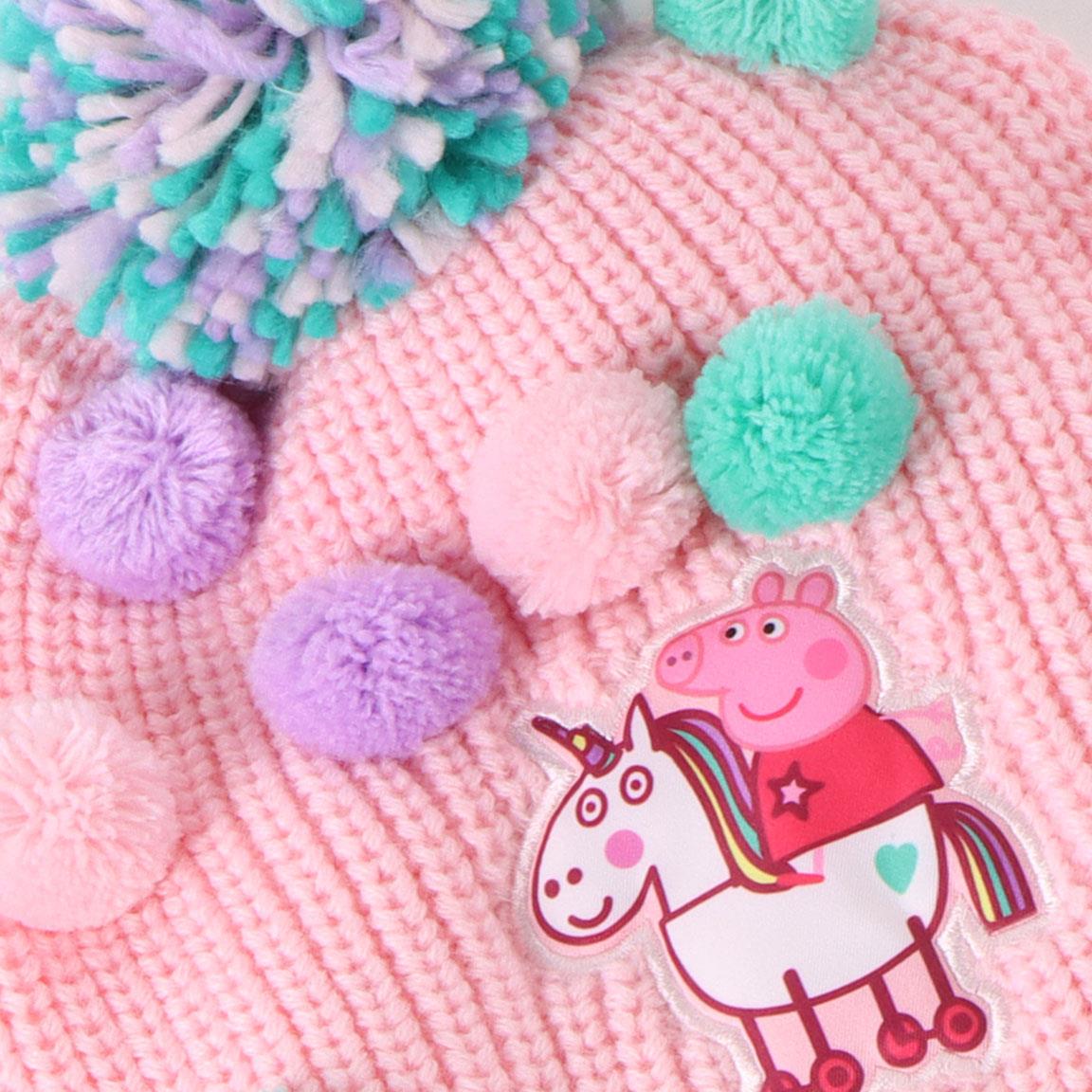 Conjunto 3 piezas bufanda peppa pig