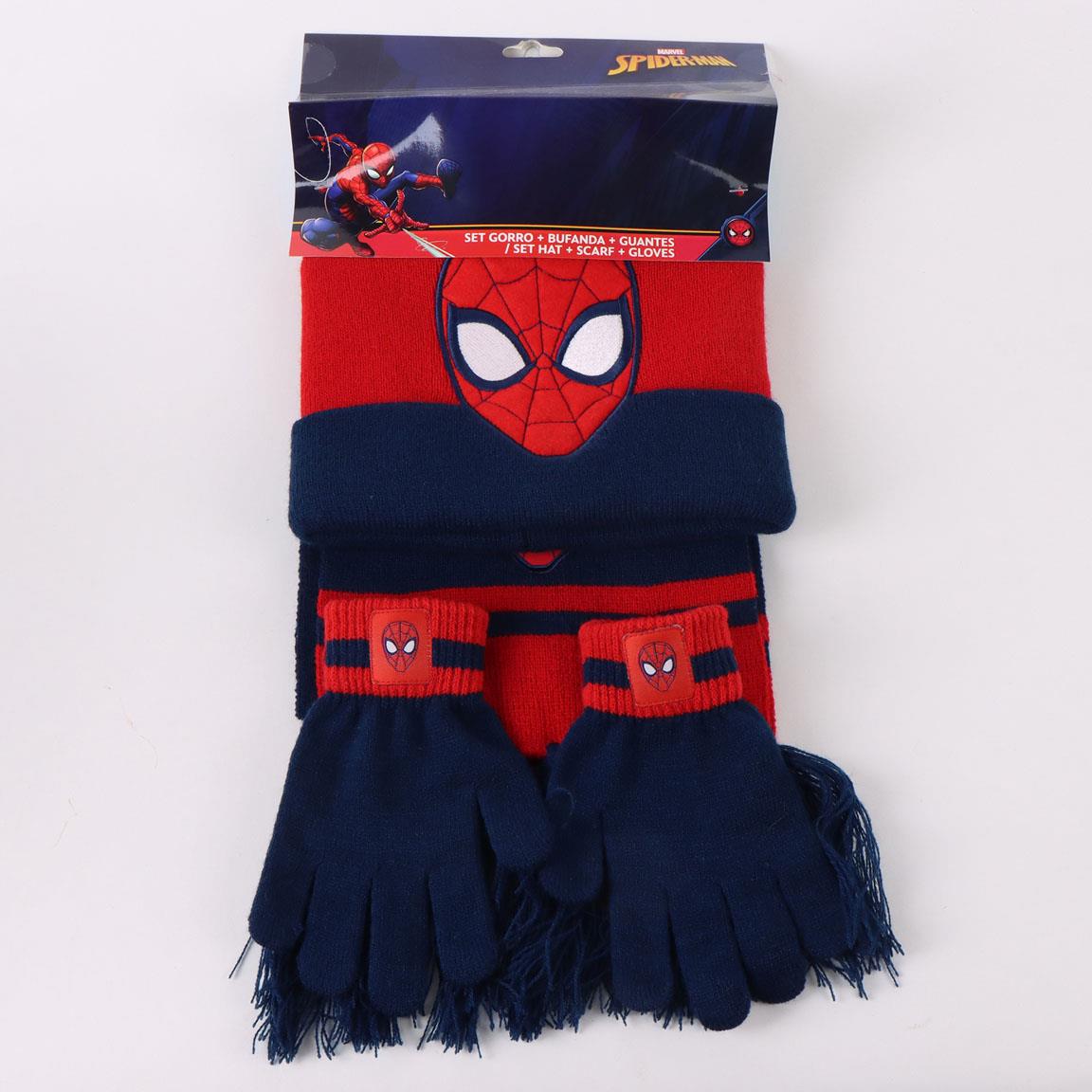 Conjunto 3 piezas bufanda spiderman