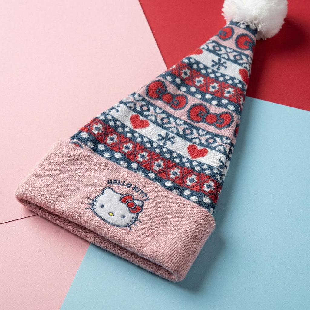 Gorro punto navideño hello kitty