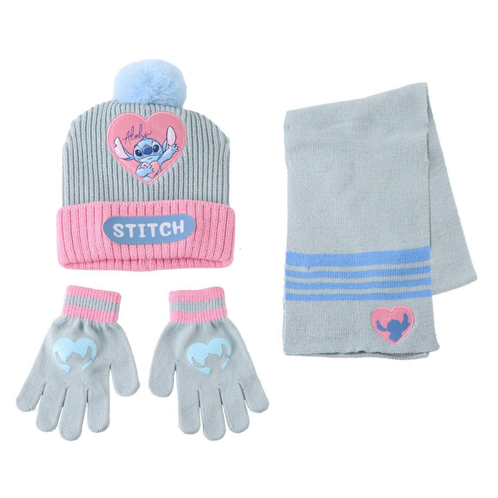 Conjunto 3 piezas bufanda stitch