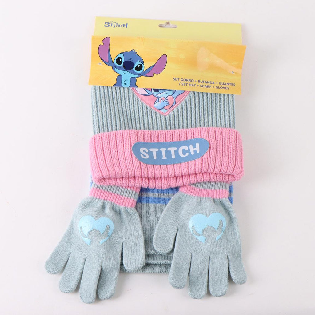 Conjunto 3 piezas bufanda stitch