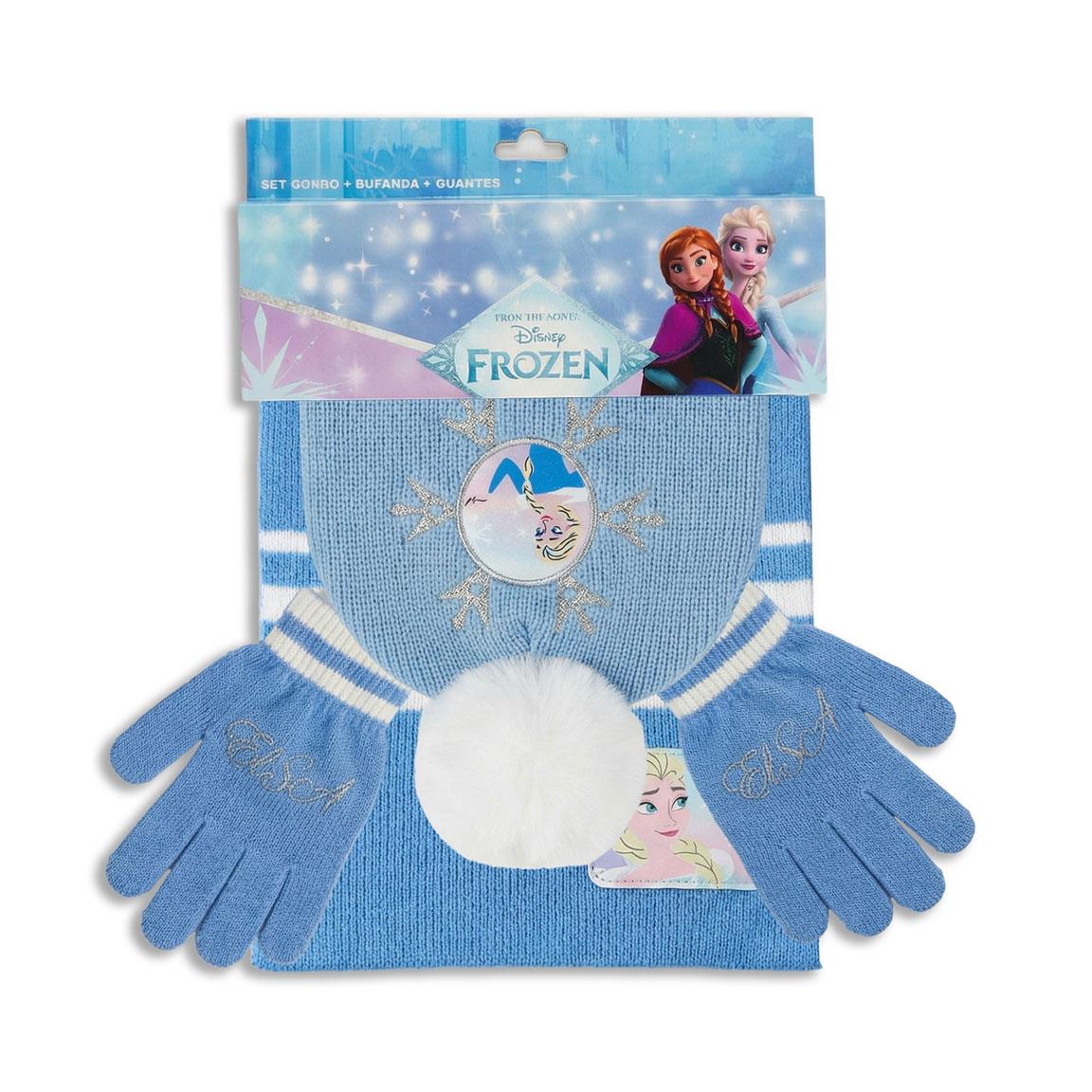 Conjunto 3 piezas bufanda frozen