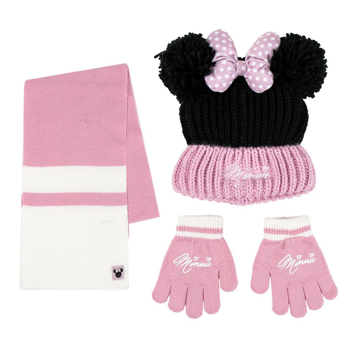 Conjunto 3 piezas bufanda minnie