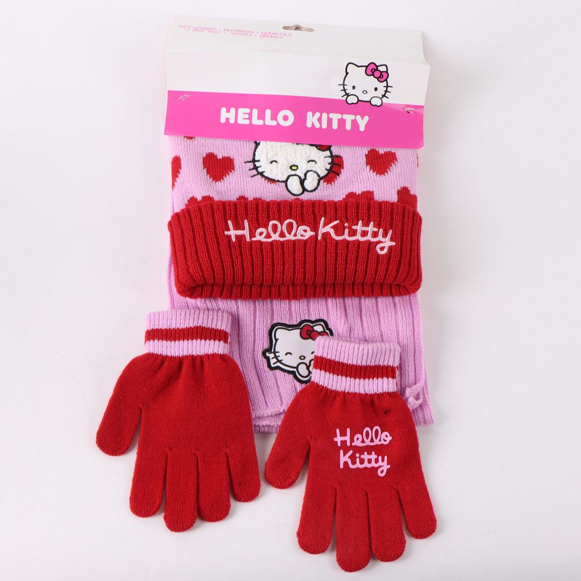 Conjunto 3 piezas bufanda hello kitty
