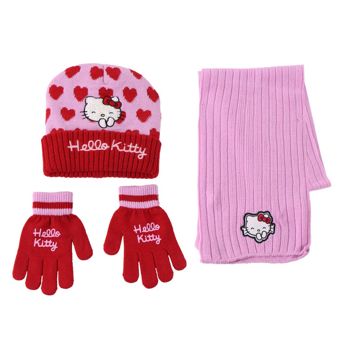 Conjunto 3 piezas bufanda hello kitty