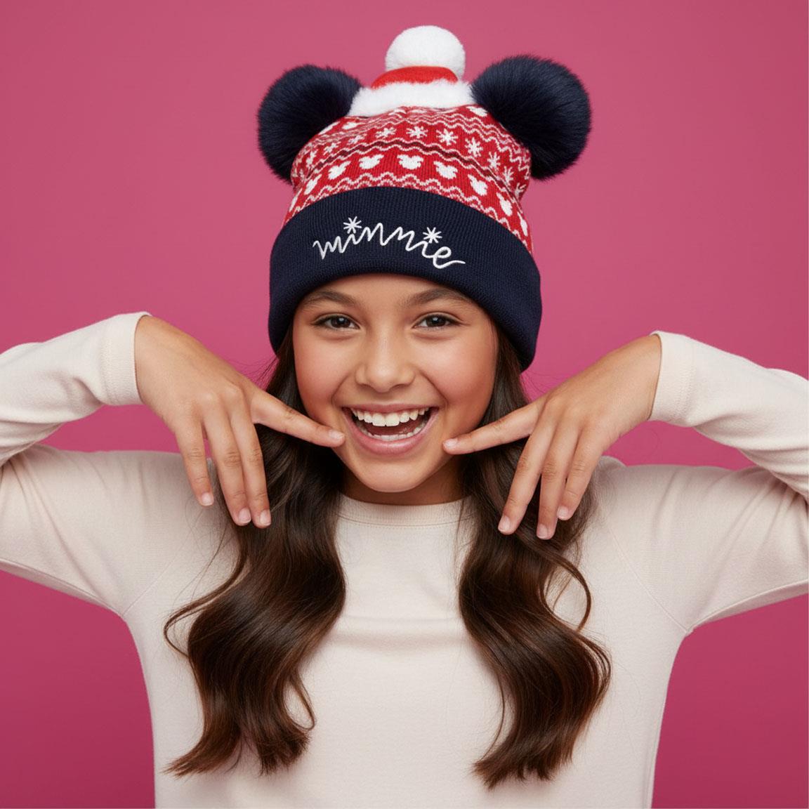 Gorro punto christmas minnie
