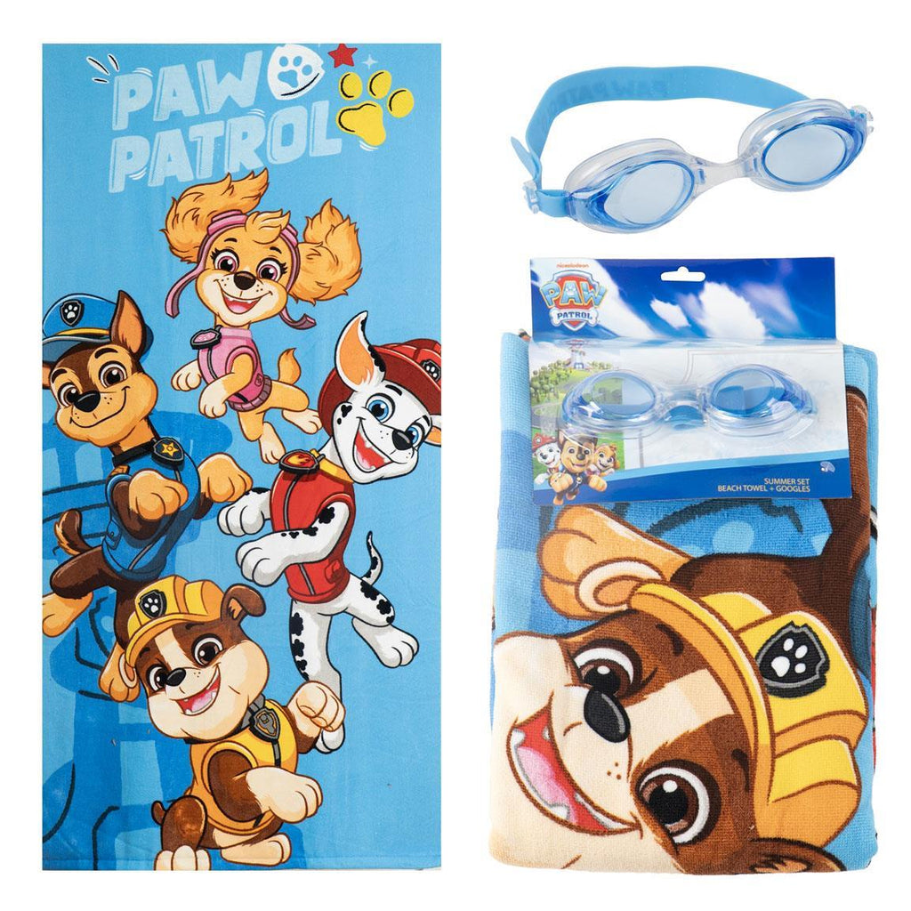 Toalla set gafas natación paw patrol