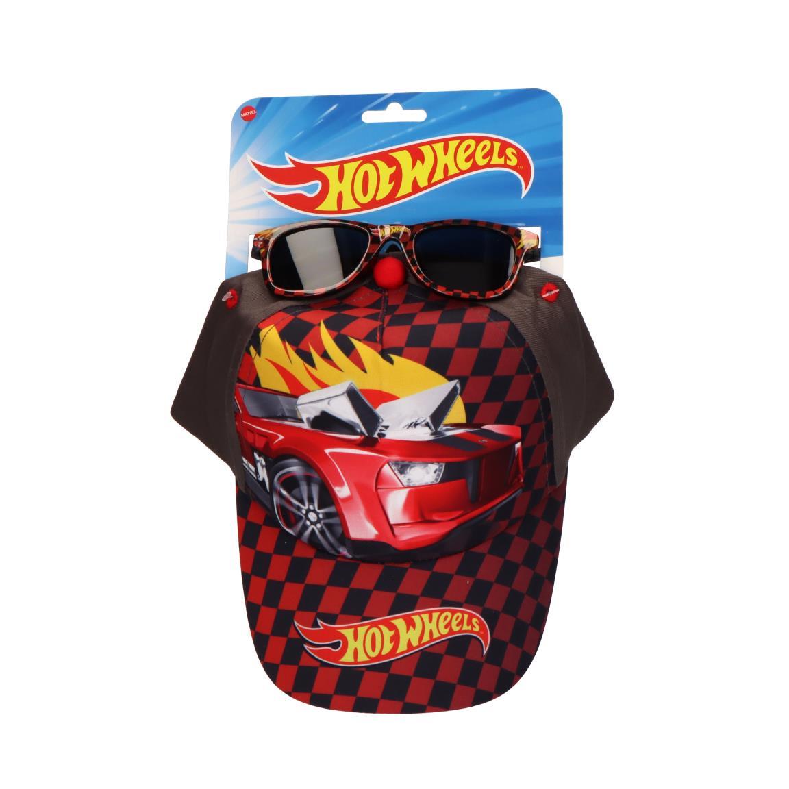 Gorra set gafas de sol hot wheels