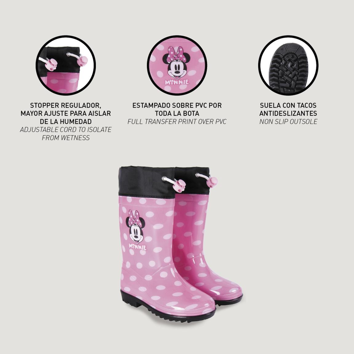Botas lluvia pvc minnie