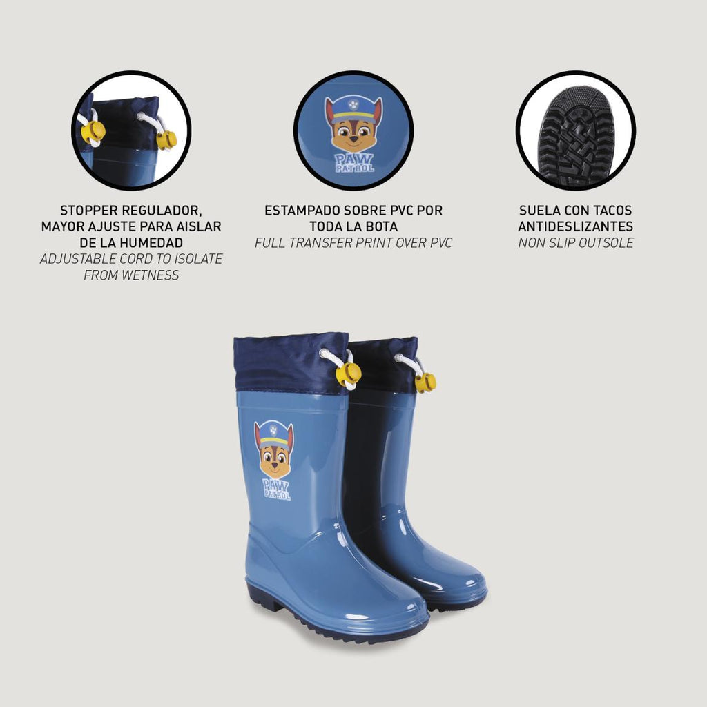 Botas lluvia pvc paw patrol