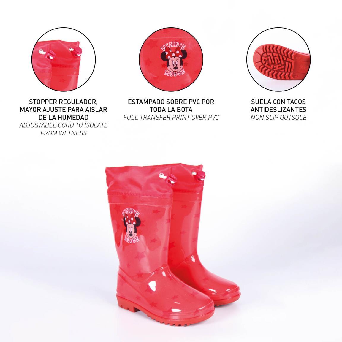 Botas lluvia pvc minnie