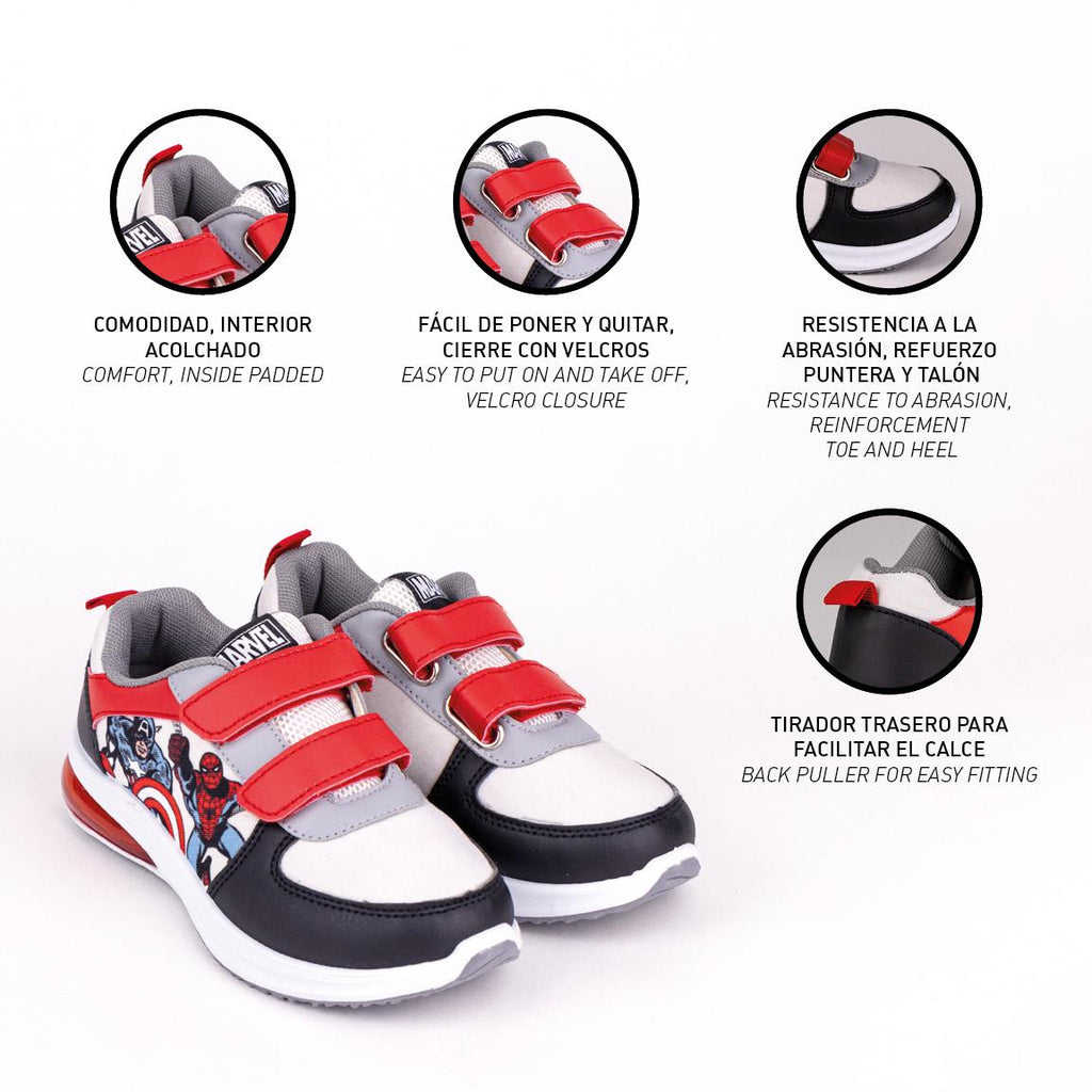 Deportiva suela pvc con luces avengers