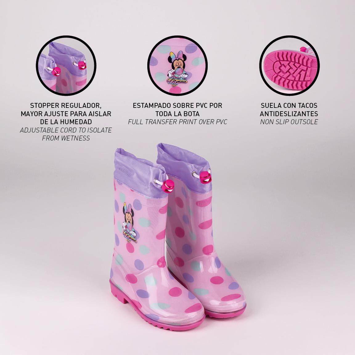 Botas lluvia pvc minnie