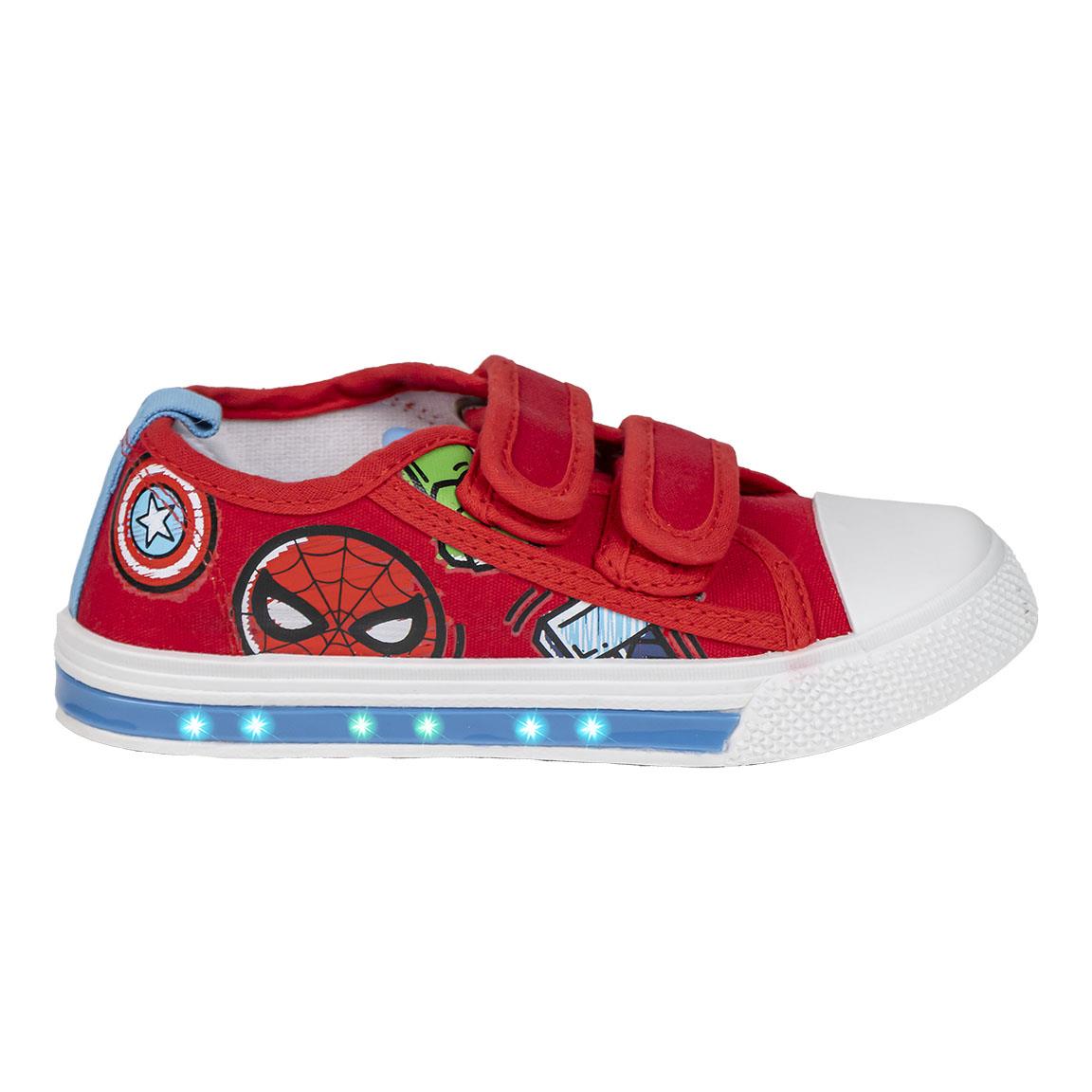 Zapatilla loneta suela pvc con luces algodón avengers