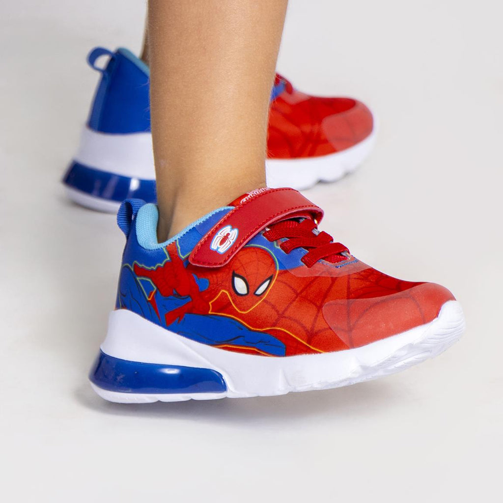 Deportiva suela ligera eva con luces spiderman