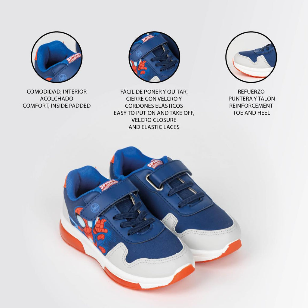 Deportiva suela pvc con luces spidey