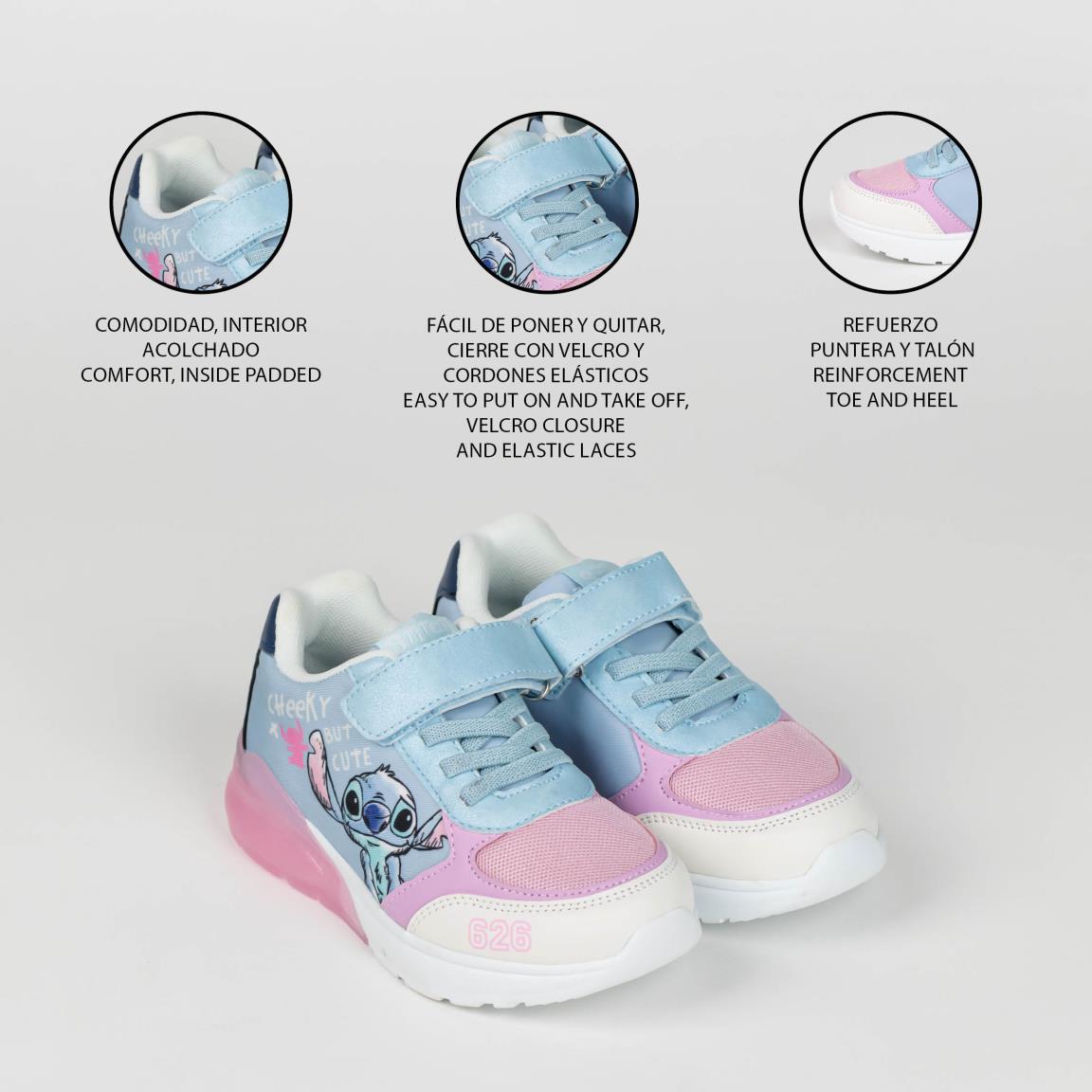 Deportiva suela tpr con luces stitch