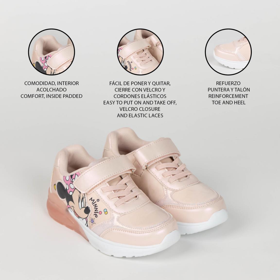 Deportiva suela tpr con luces minnie