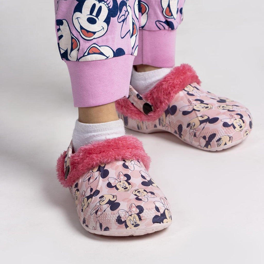 Zapatillas de casa zueco borreguillo minnie
