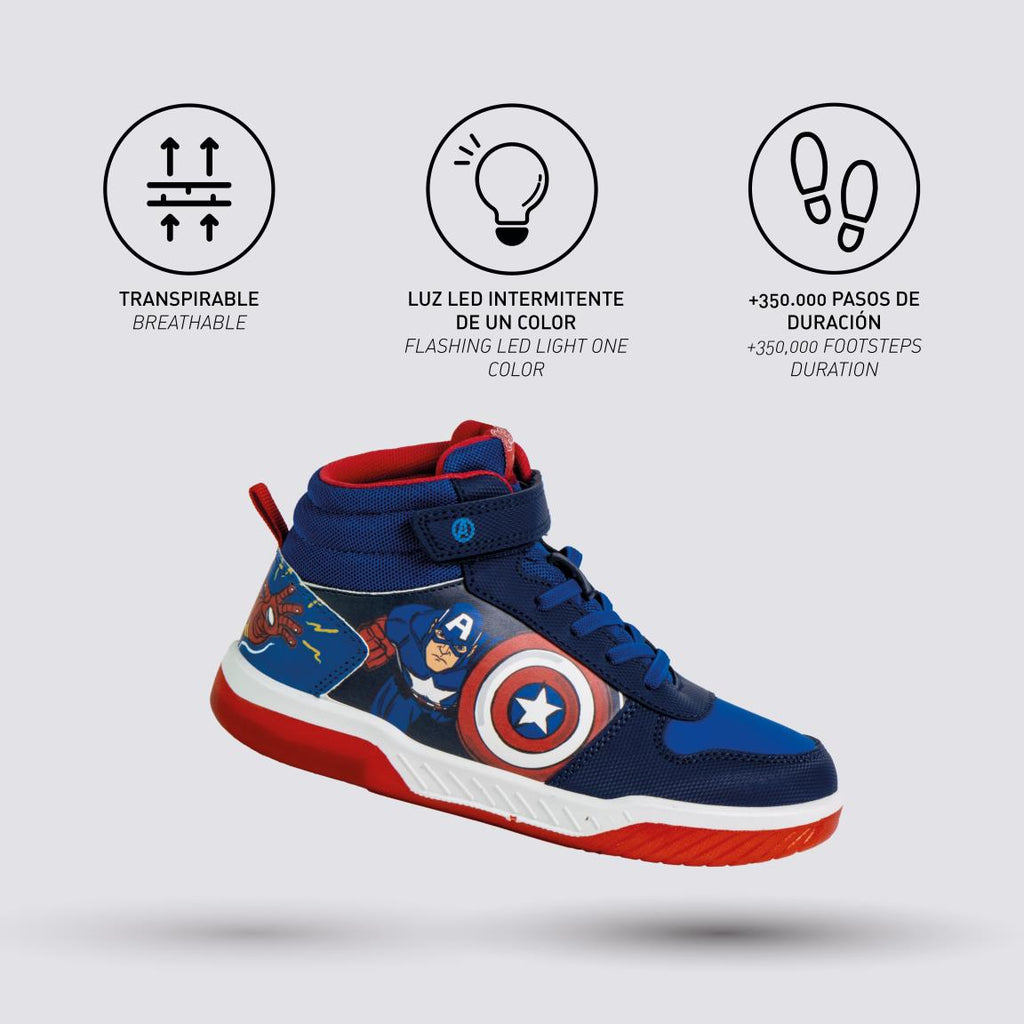 Deportiva suela pvc con luces avengers