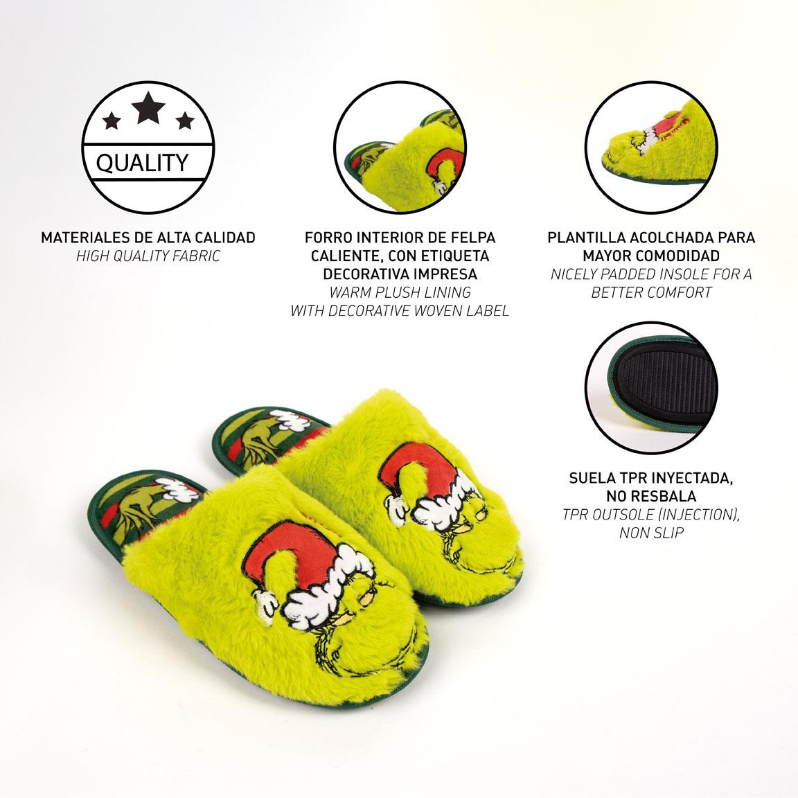 Zapatillas de casa abierta the grinch