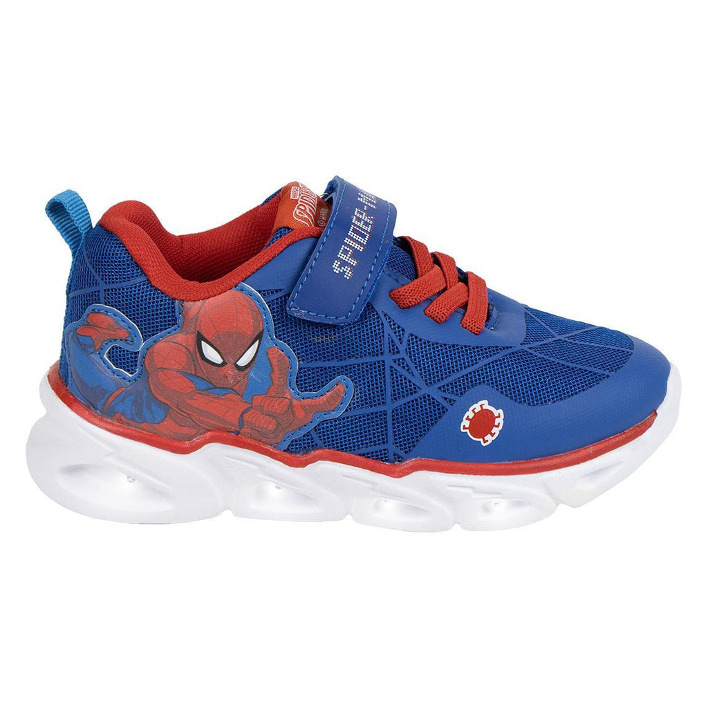 Deportiva suela ligera eva con luces spiderman