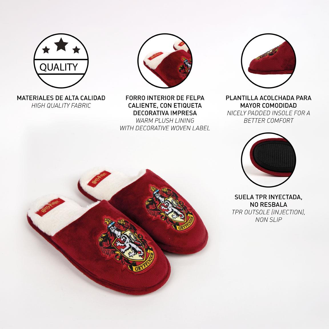 Zapatillas de casa abierta harry potter gryffindor