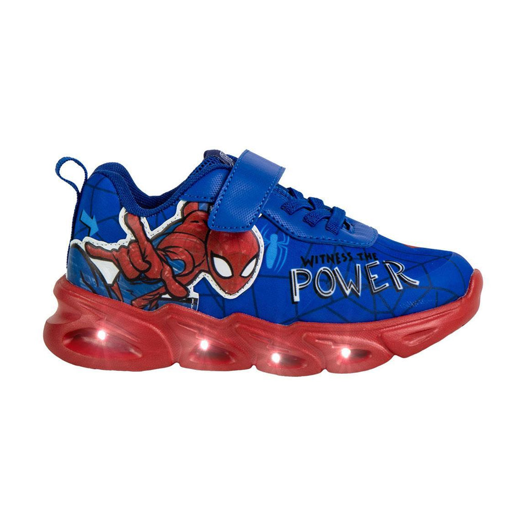 Deportiva suela ligera eva con luces spiderman