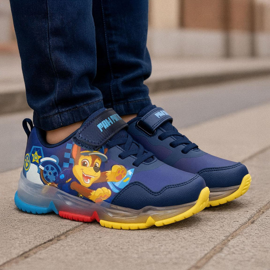 Deportiva suela tpr con luces paw patrol