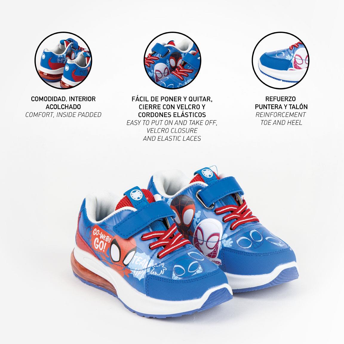 Deportiva suela pvc con luces spidey