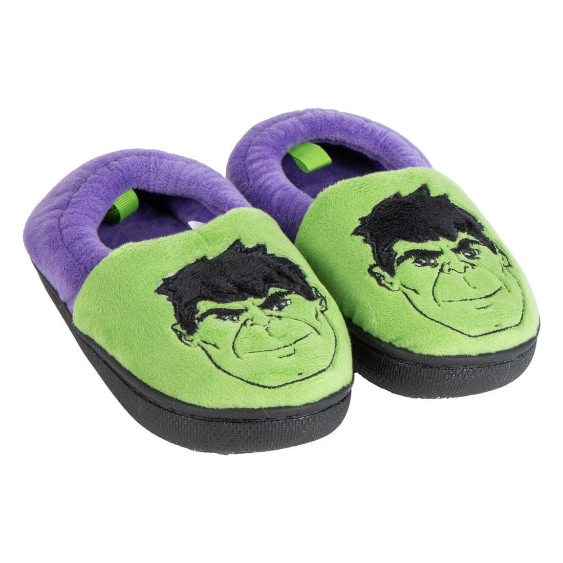 Zapatillas de casa francesita aplicaciones avengers hulk