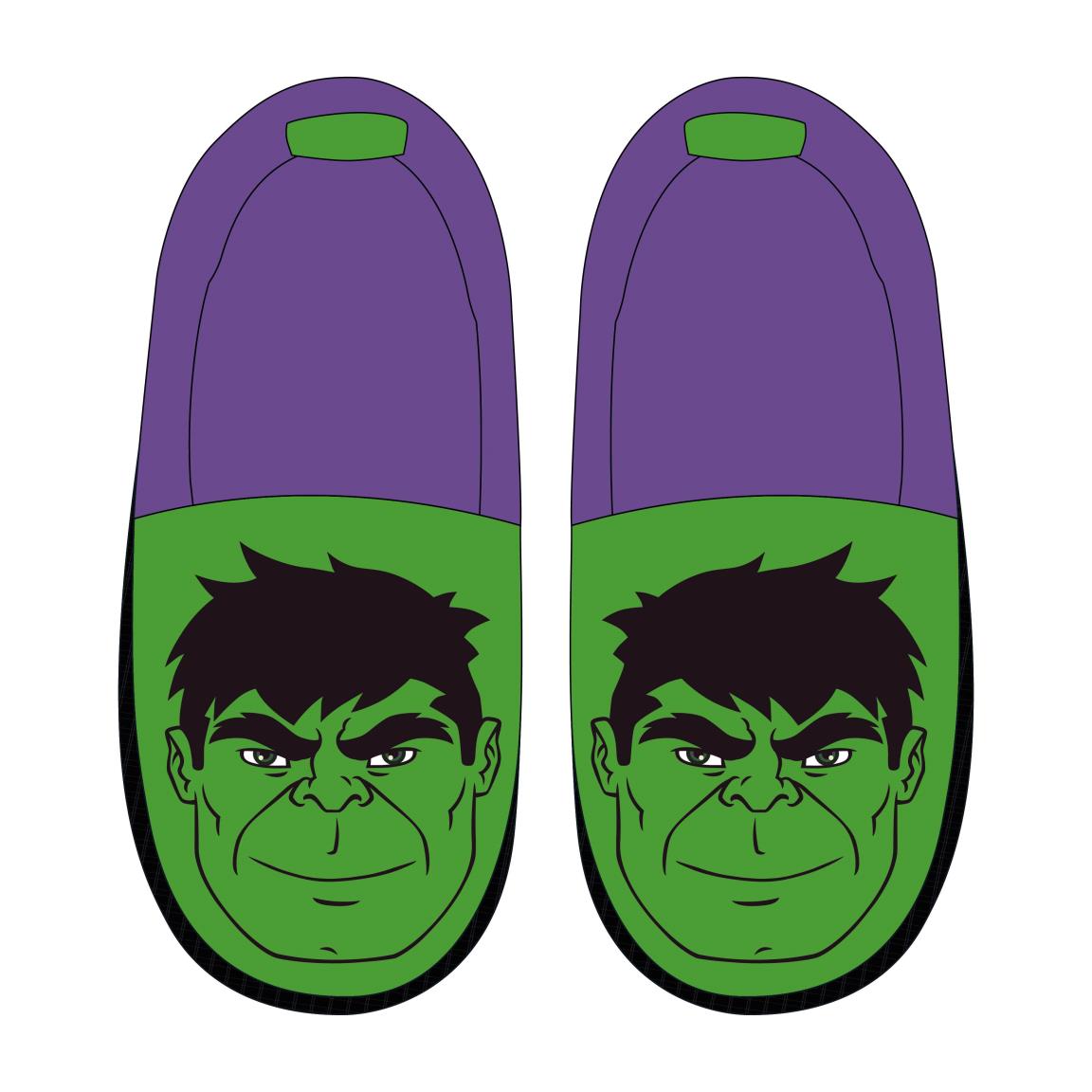 Zapatillas de casa francesita aplicaciones avengers hulk