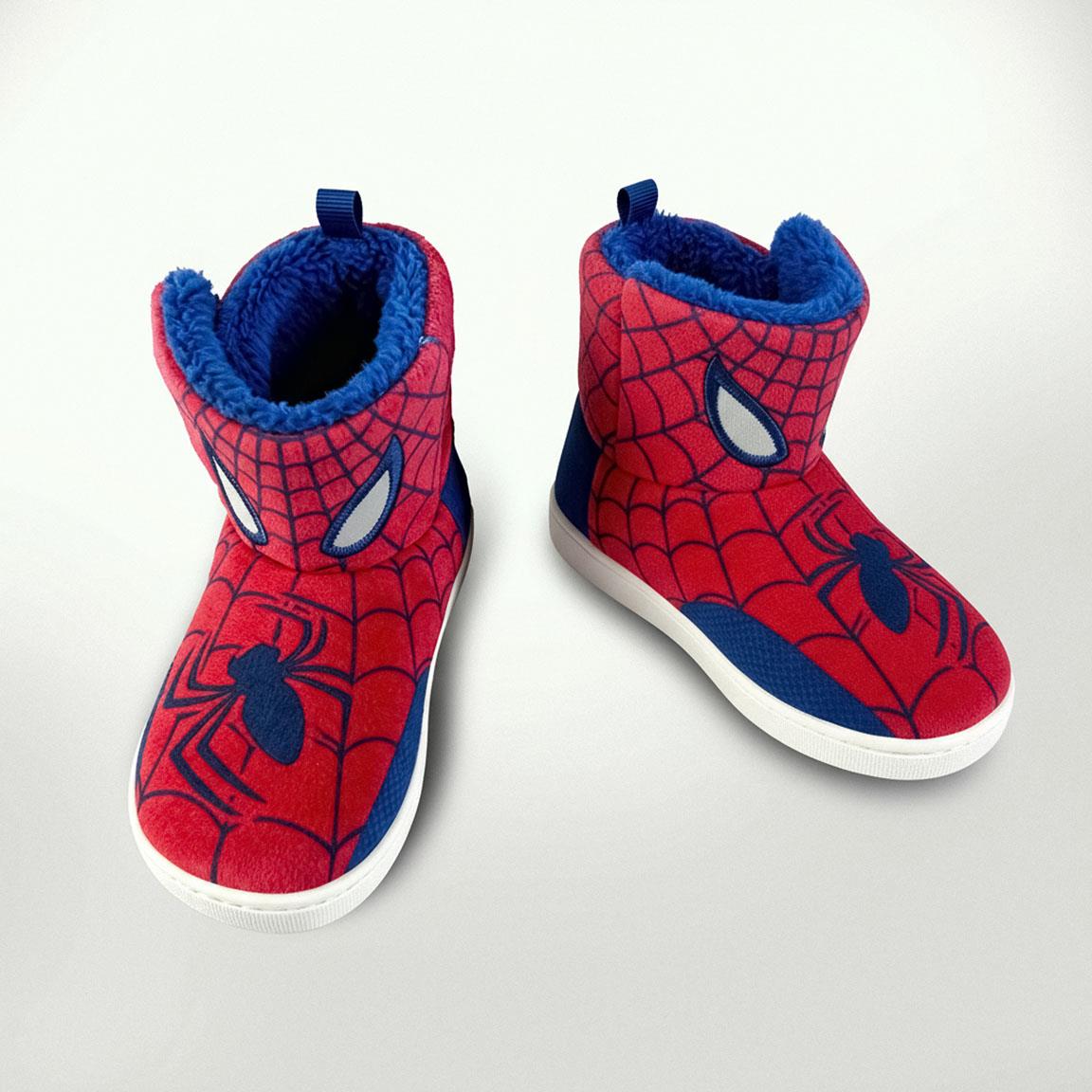 Zapatillas de casa bota aplicaciones spiderman
