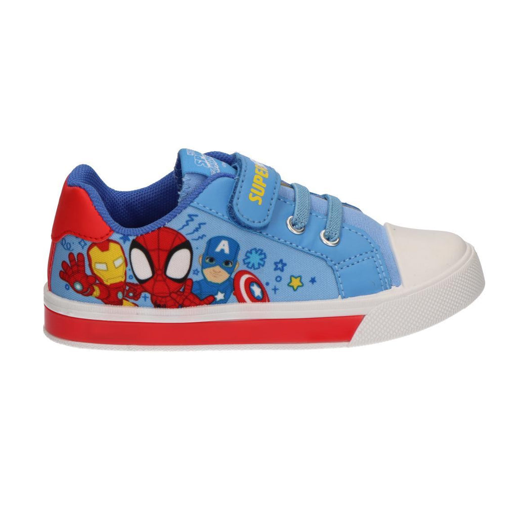 Zapatilla loneta suela pvc con luces spidey