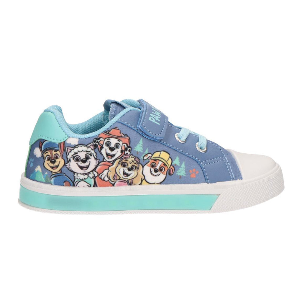 Zapatilla loneta suela pvc con luces paw patrol