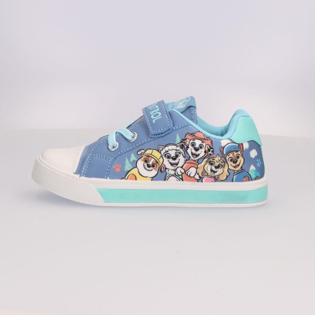 Zapatilla loneta suela pvc con luces paw patrol