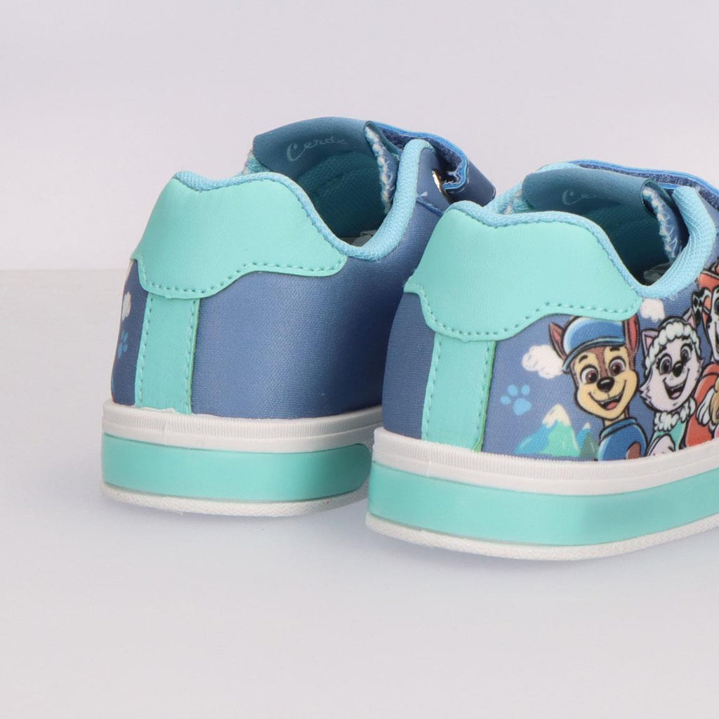 Zapatilla loneta suela pvc con luces paw patrol