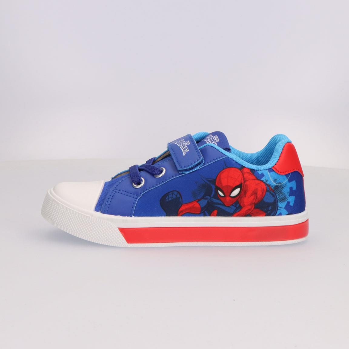 Zapatilla loneta suela pvc con luces spiderman