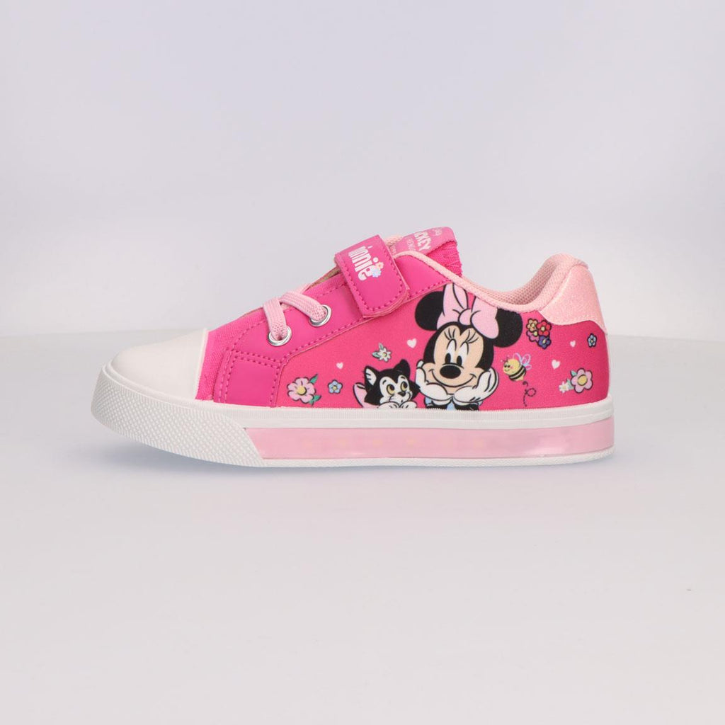 Zapatilla loneta suela pvc con luces minnie