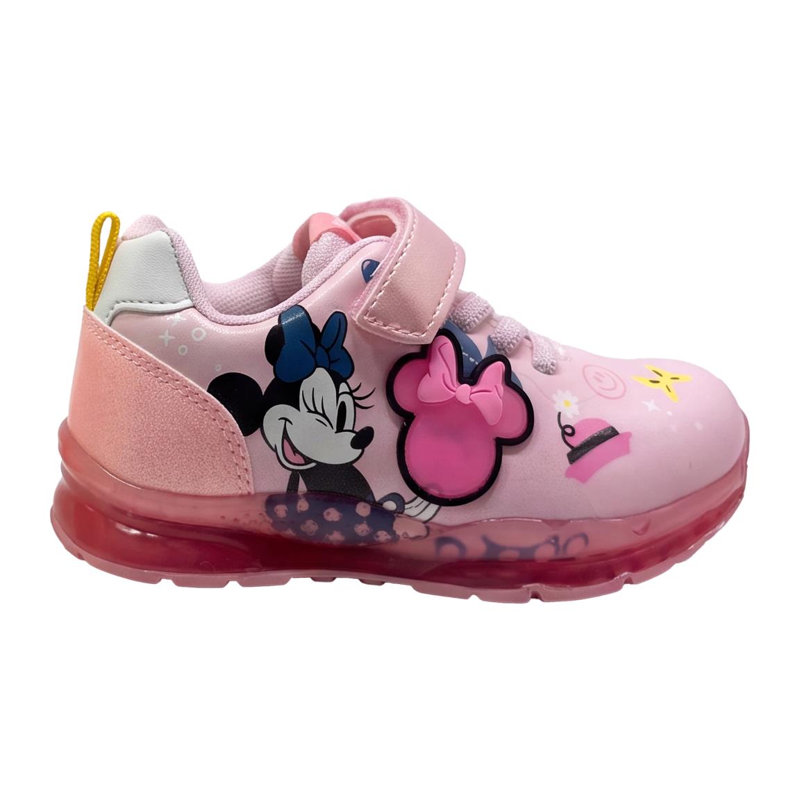 Deportiva suela tpr con luces transparente minnie