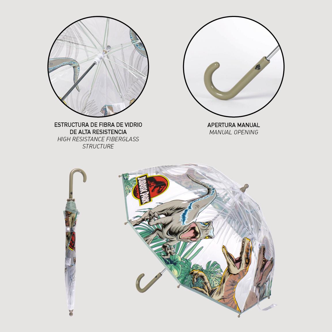 Paraguas manual poe burbuja jurassic park