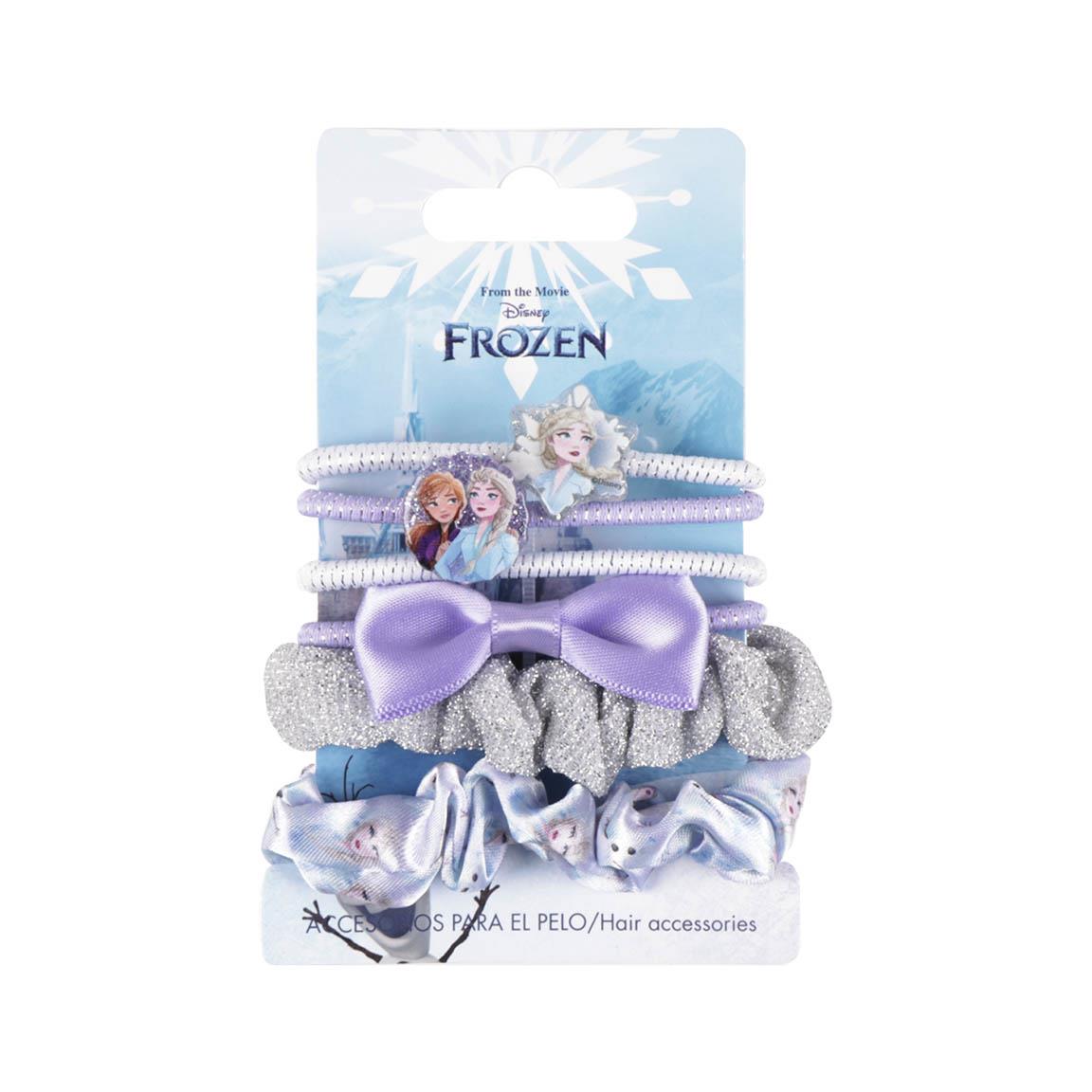 Accesorios pelo elásticos 6 piezas frozen