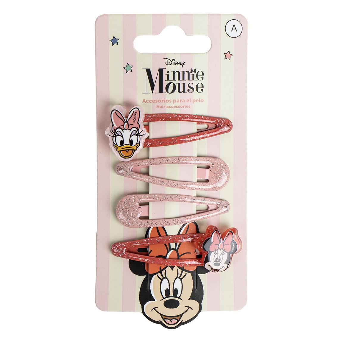 Accesorios pelo clips 4 piezas minnie